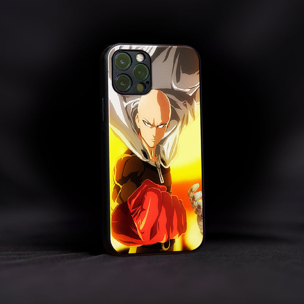 Angry Saitama Glass Case