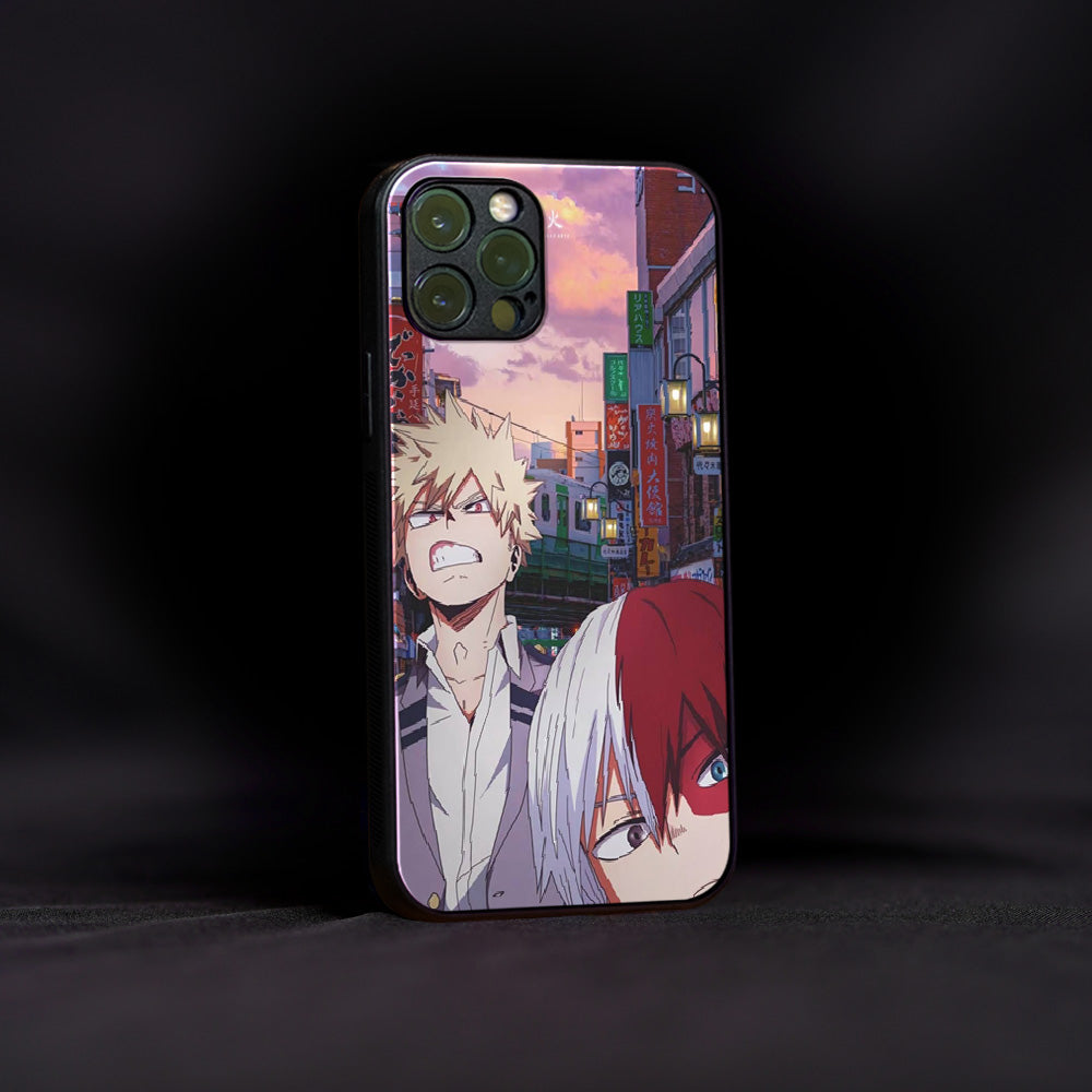 Bakugo and Shoto Todoroki Glass Case